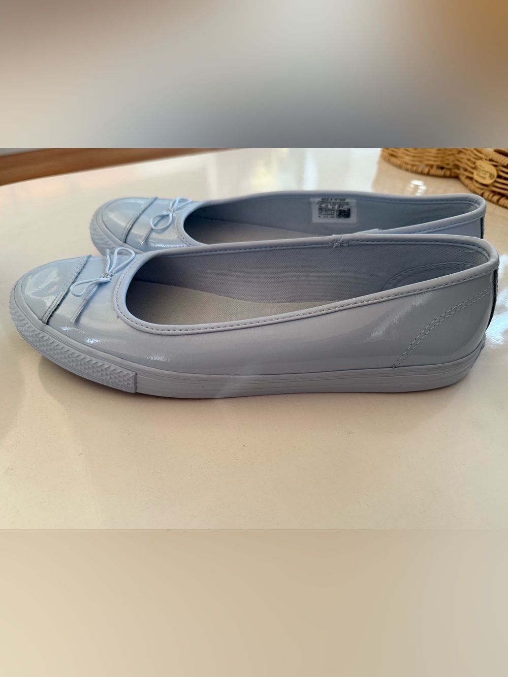 Converse Women’s Light Blue Patent Ballet Flat Sneakers